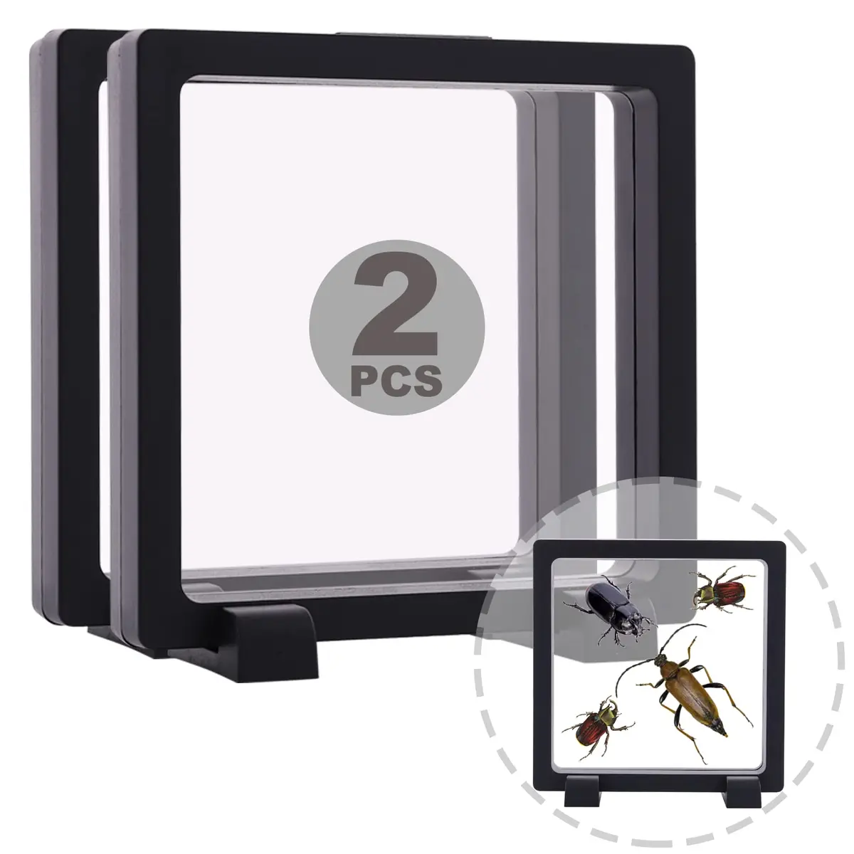YITOU Display Enclosure 7.1 Inch 3D Floating Frame for Jewelry & Collectibles | Light & Reusable - main product image