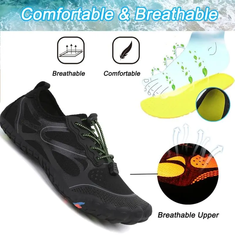 LIZRHA Water Shoes for Men & Women | Quick Dry, Anti-Slip, Breathable, Unisex Water Footwear (10.5 Women/9.5 Men) - view 9