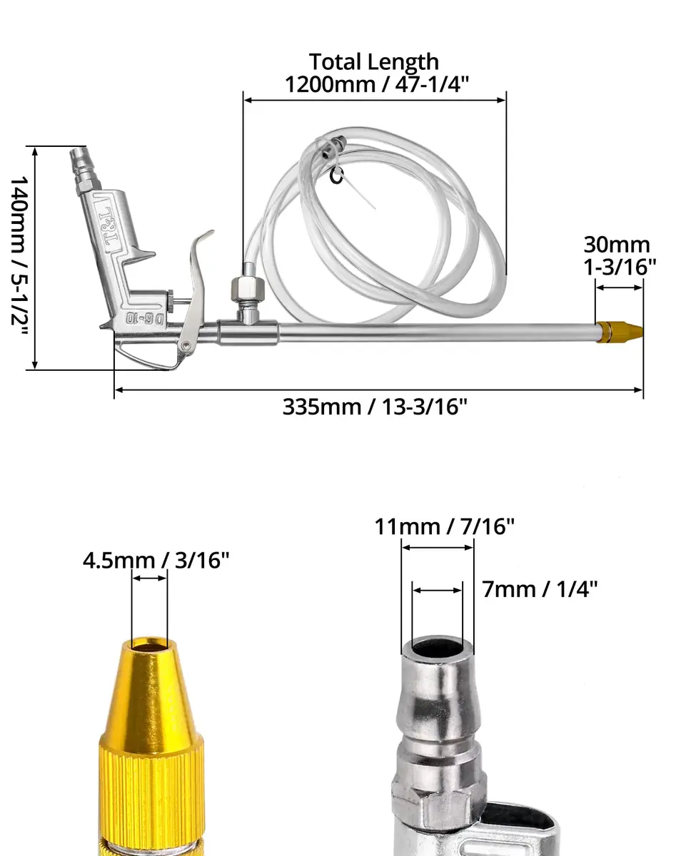 QWORK Spray Gun 2 Pack Aluminum Pneumatic Air Valve 1/4" | Durable, Adjustable, High Pressure - view 7
