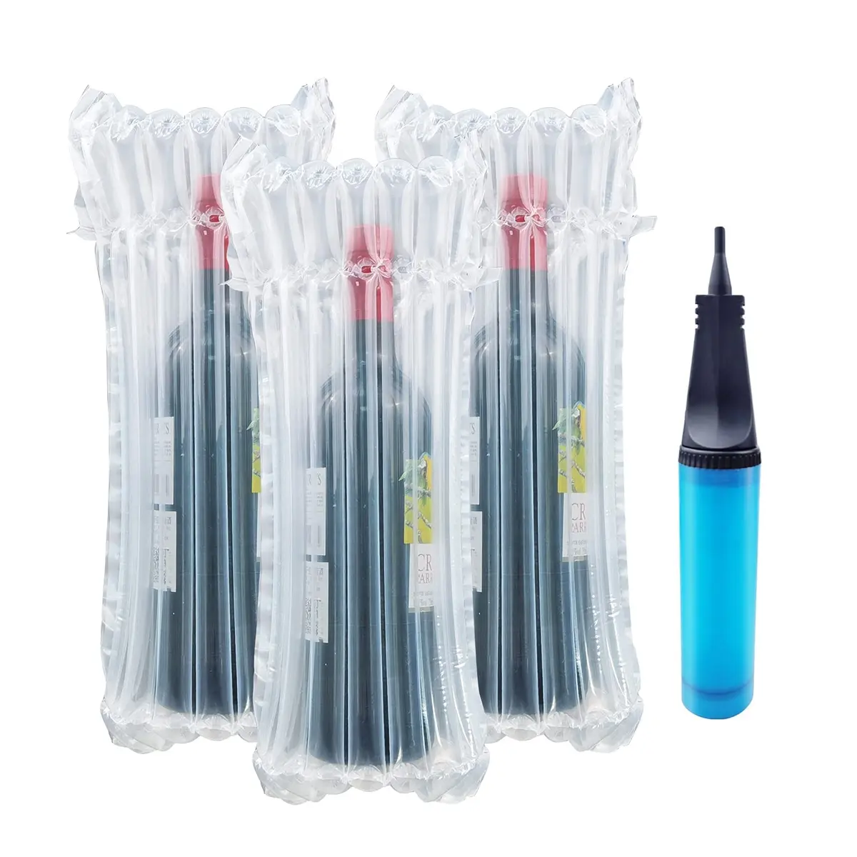 Conilly Inflatable Wine Bottle Protector Bags with Pump - 35 Pack - Reusable Air Column Packaging for Travel - main product image