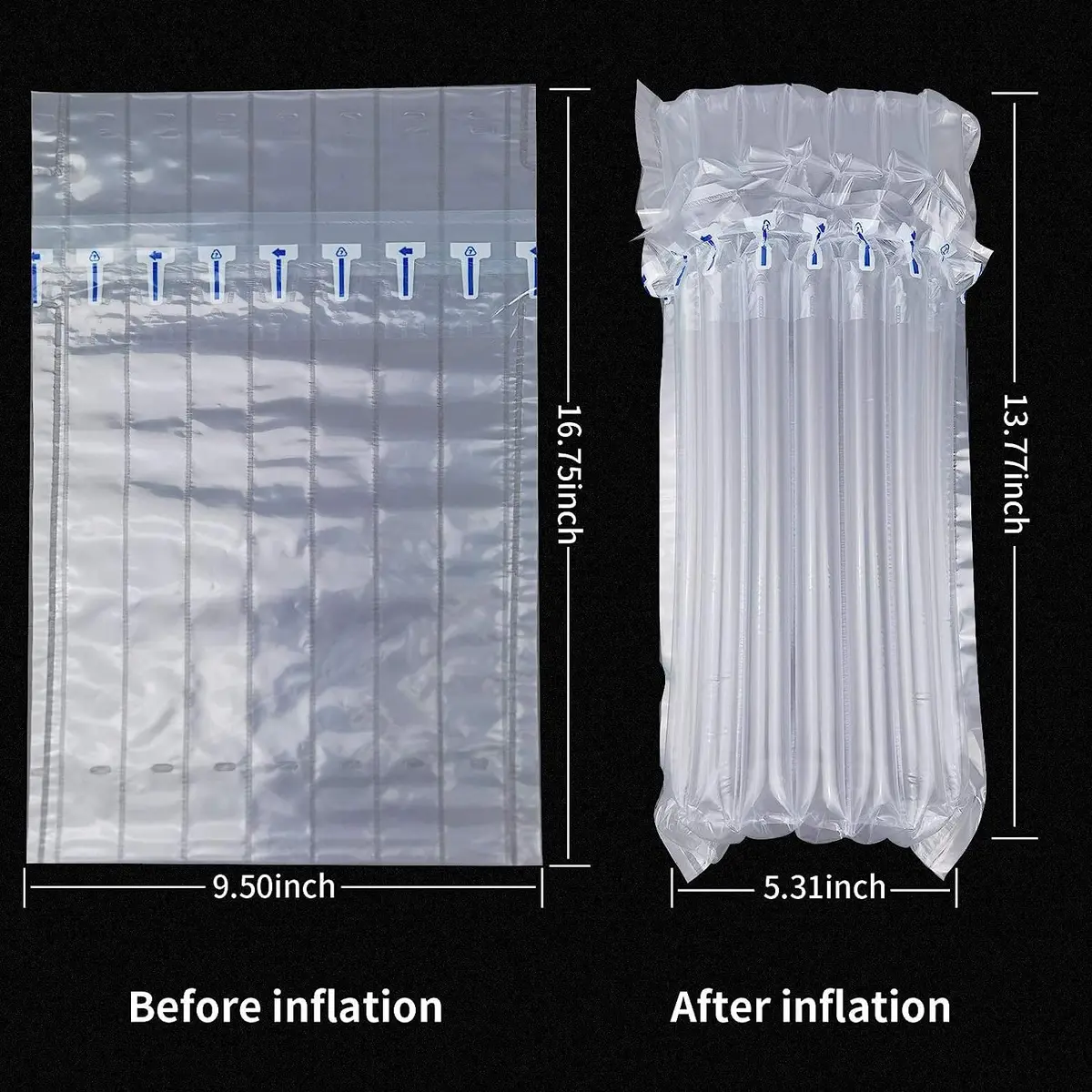 Conilly Inflatable Wine Bottle Protector Bags with Pump - 35 Pack - Reusable Air Column Packaging for Travel - view 2