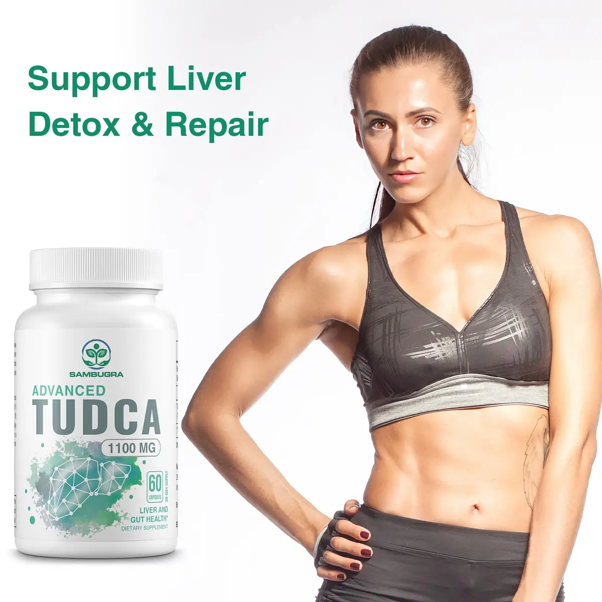 Sambugra TUDCA Liver Supplements 1100mg | Supports Liver Detox & Repair, 120 Capsules - view 3