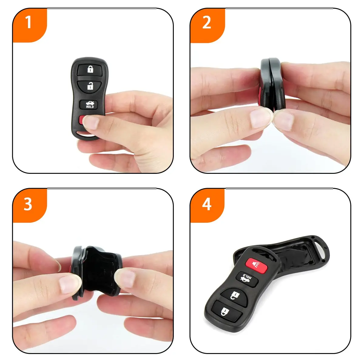 LUEXBOX Fake Car Key Secret Safe Container 2-Pack | Portable Hidden Pill Holder - view 4