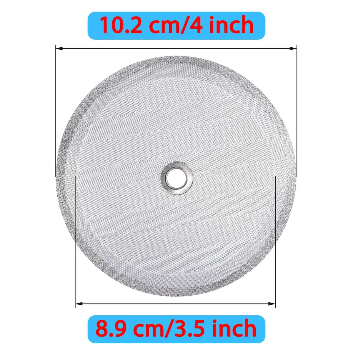 Attsky French Press Filter Replacement, 4 Pack, 4 Inch Stainless Steel Mesh | High Filtration & Reusable - view 2