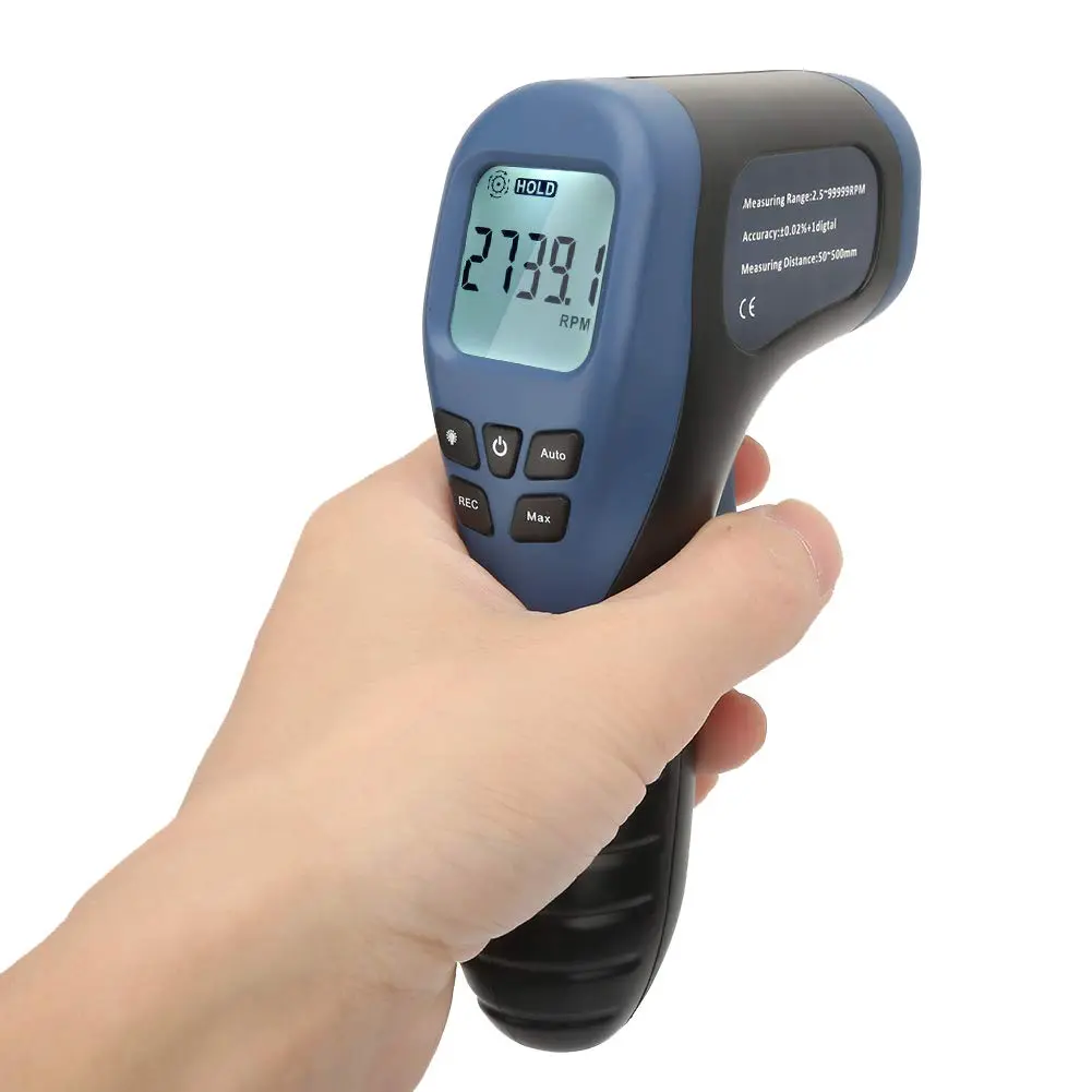 Hyuduo Tachometer 2.5-99999RPM Handheld Digital Speed Gauge | Accurate, Portable, Easy to Read - view 2