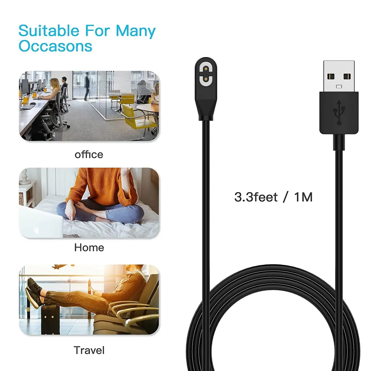AWINNER 2 Pack Magnetic Charging Cables 1m (3.3ft) | Fast Charge for Shokz Headphones - view 6