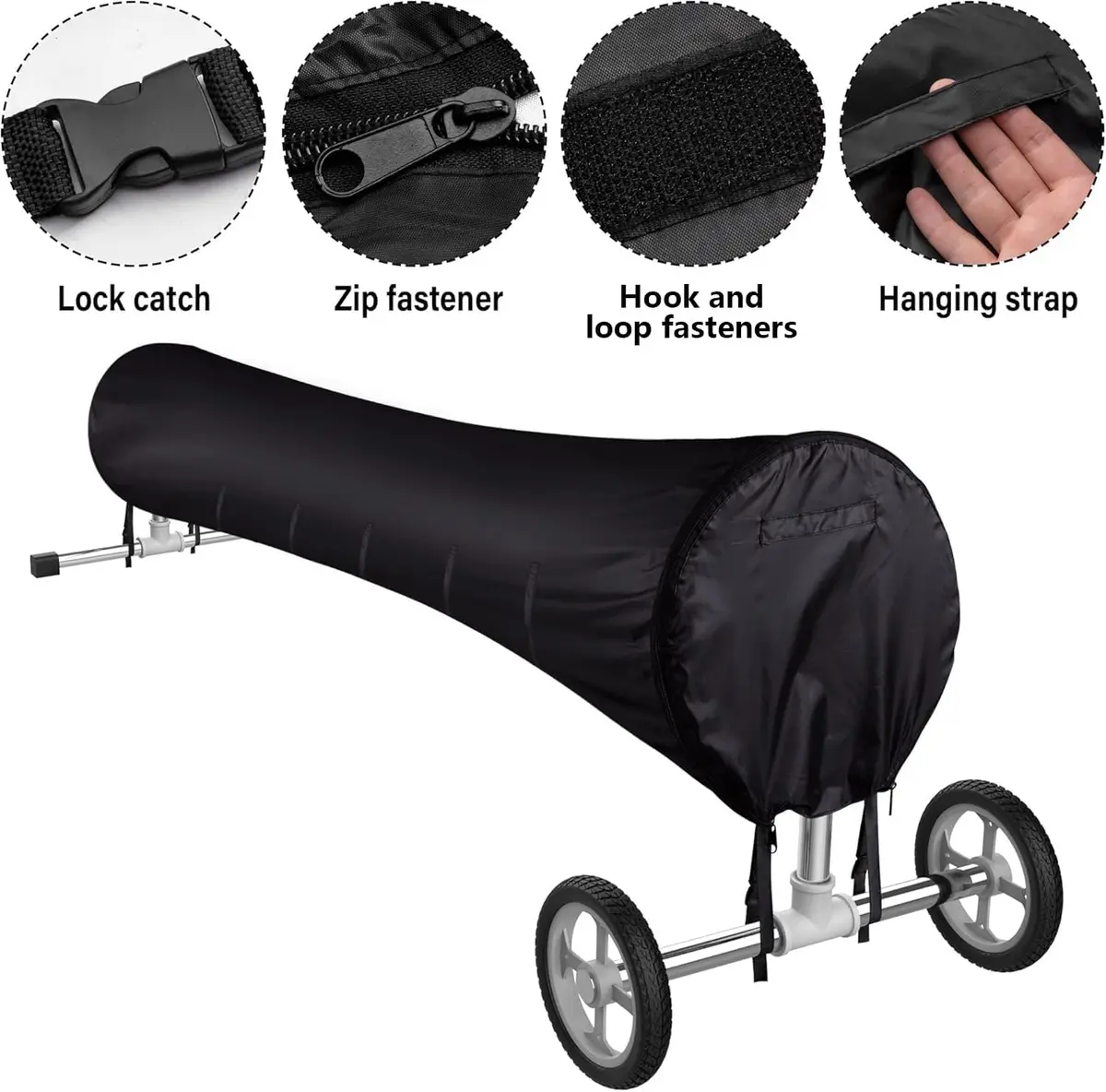 Tlswshsy Swimming Pool Solar Reel Cover, 20 FT | Heavy-Duty Winter & Summer Pool Cover - view 3