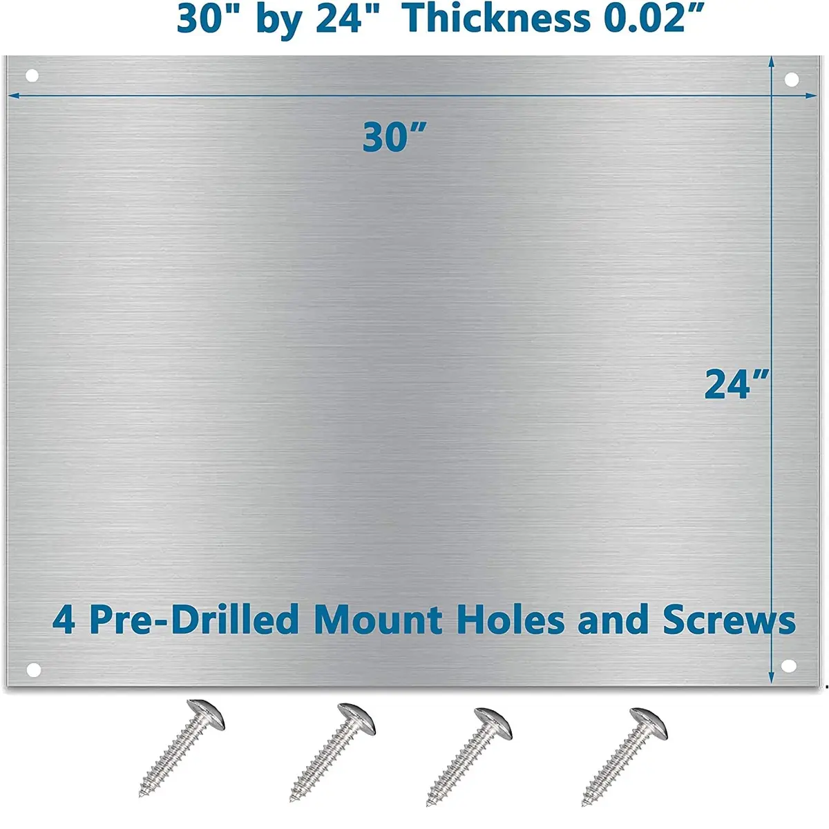 Stainless Steel Backsplash for Kitchen Stove & Range Hood, 30x24-inch, Splatter Guard, Easy Installation - view 2