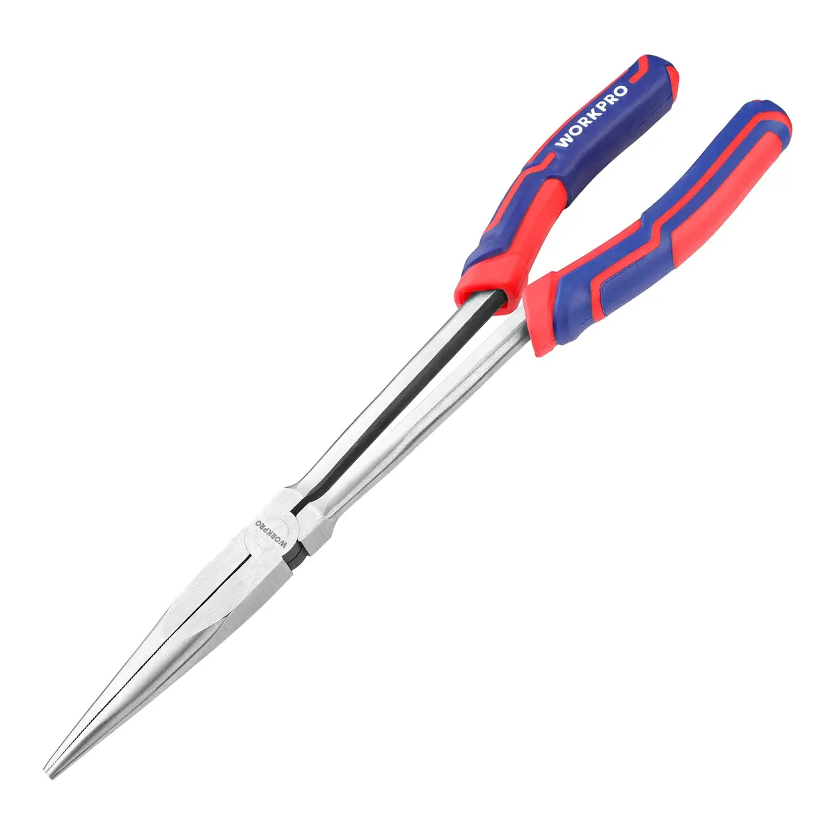 WORKPRO Premium 11” Extra Long Needle Nose Pliers | Heavy-Duty CRV Steel, Soft Grip for Precision Reach - main product image