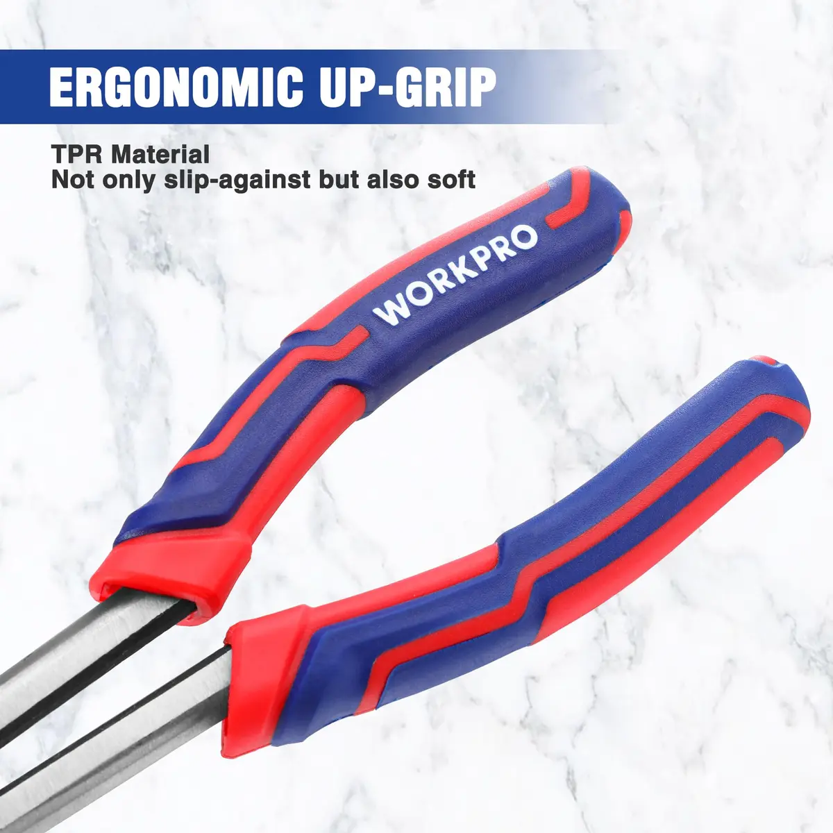 WORKPRO Premium 11” Extra Long Needle Nose Pliers | Heavy-Duty CRV Steel, Soft Grip for Precision Reach - view 5
