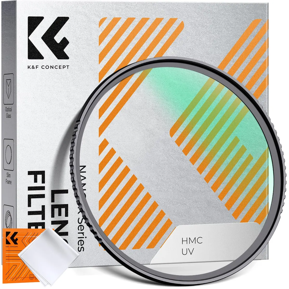 K&F CONCEPT 55mm MCUV Lens Protection Filter Ultra Slim 18 Multi-Coating | UV Filter for Camera Lenses - main product image