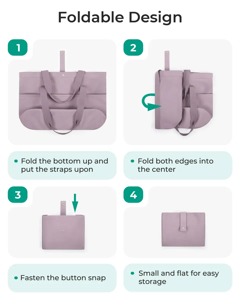 BAGSMART Foldable Tote Bag for Women | Large Capacity, Water-Resistant, Compact & Versatile - view 4