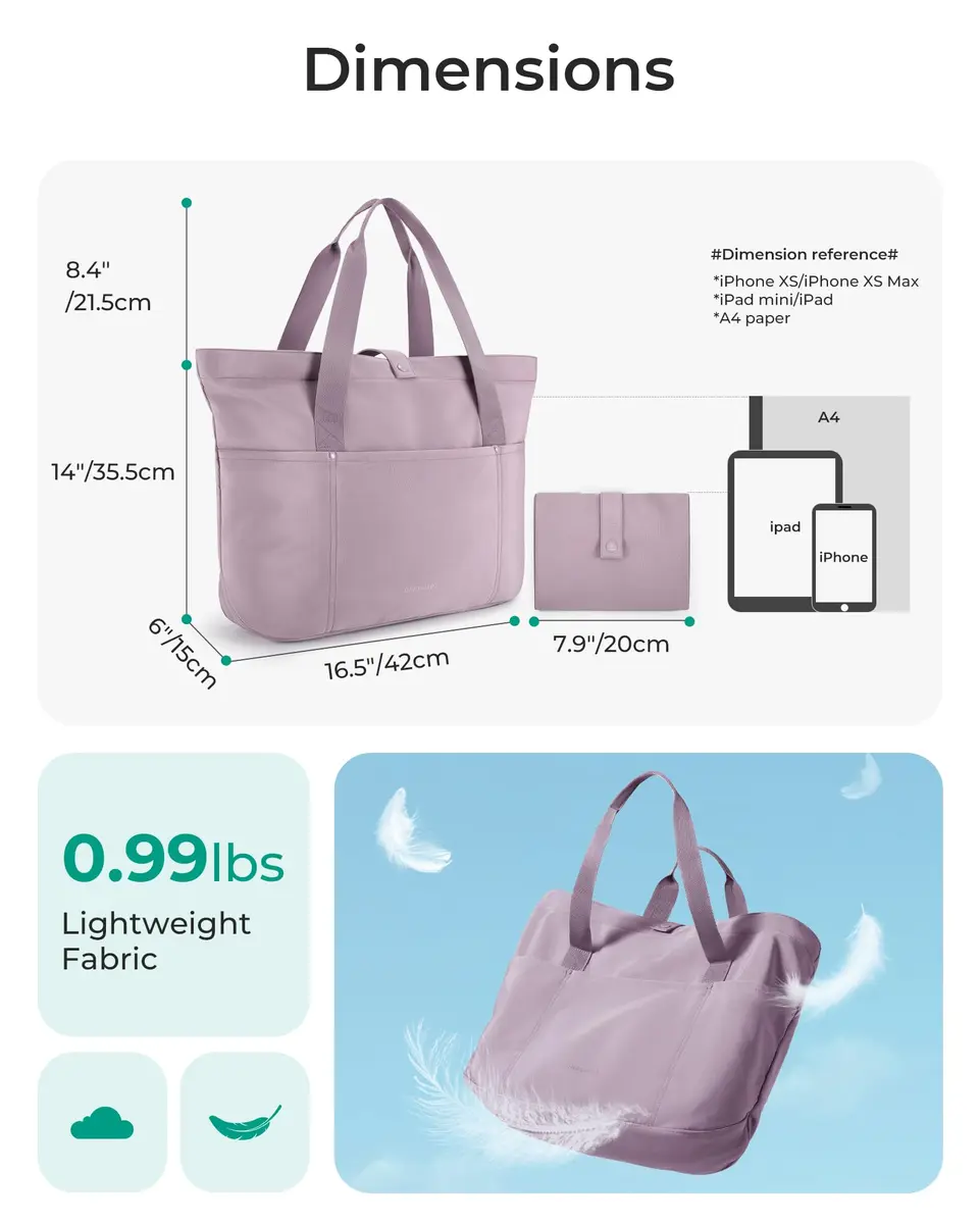 BAGSMART Foldable Tote Bag for Women | Large Capacity, Water-Resistant, Compact & Versatile - view 3