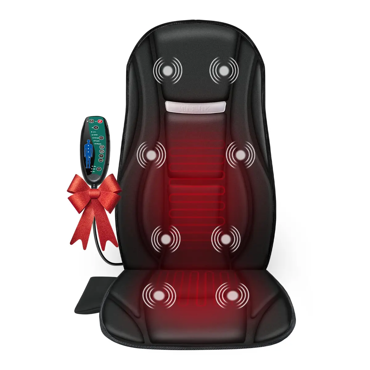 Snailax Vibration Back Massager with Heat, 8 Motors Massage Chair Pad 1.42 kg (3.13 lb) | Deep Tissue Relief for Home & Office - main product image