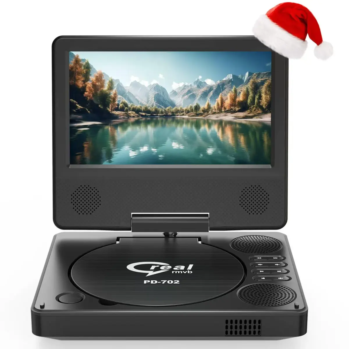 PJGCWB Portable DVD Player 7.5" Swivel Display | 5-Hour Battery, Car Mount Included - main product image