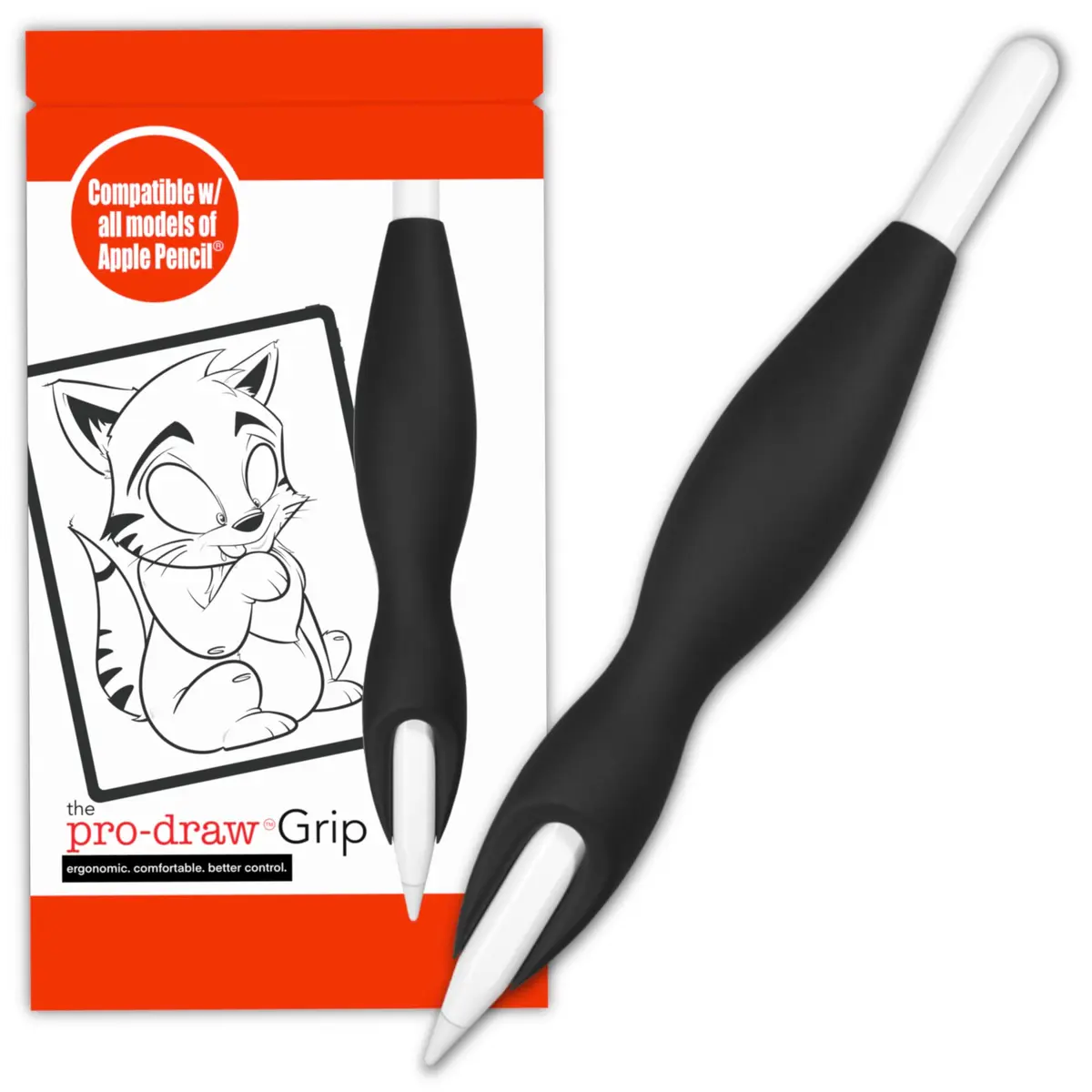 Pro-Draw The Grip for Apple Pencil Pro, 1st/2nd Gen & USB-C | Enhanced Comfort & Control - main product image