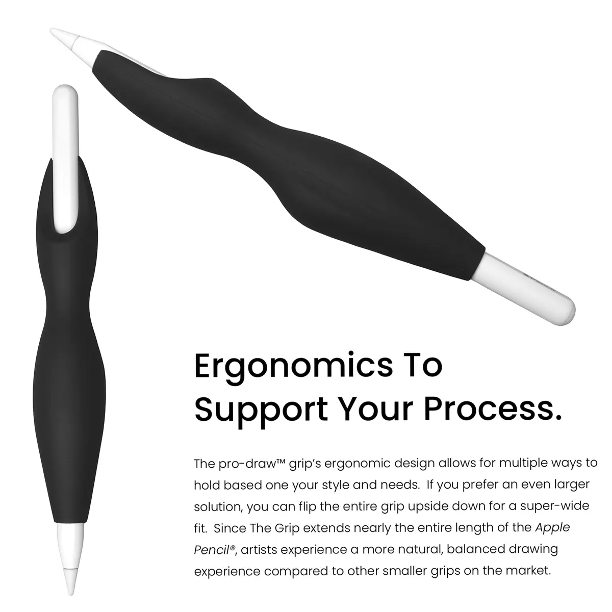 Pro-Draw The Grip for Apple Pencil Pro, 1st/2nd Gen & USB-C | Enhanced Comfort & Control - view 2