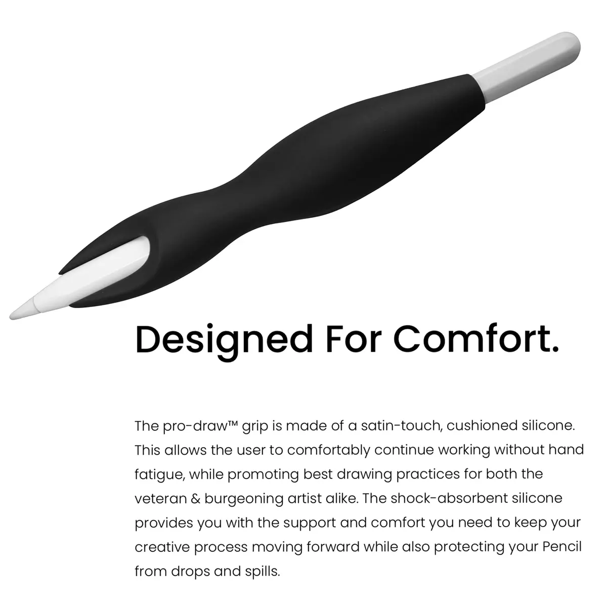 Pro-Draw The Grip for Apple Pencil Pro, 1st/2nd Gen & USB-C | Enhanced Comfort & Control - view 3