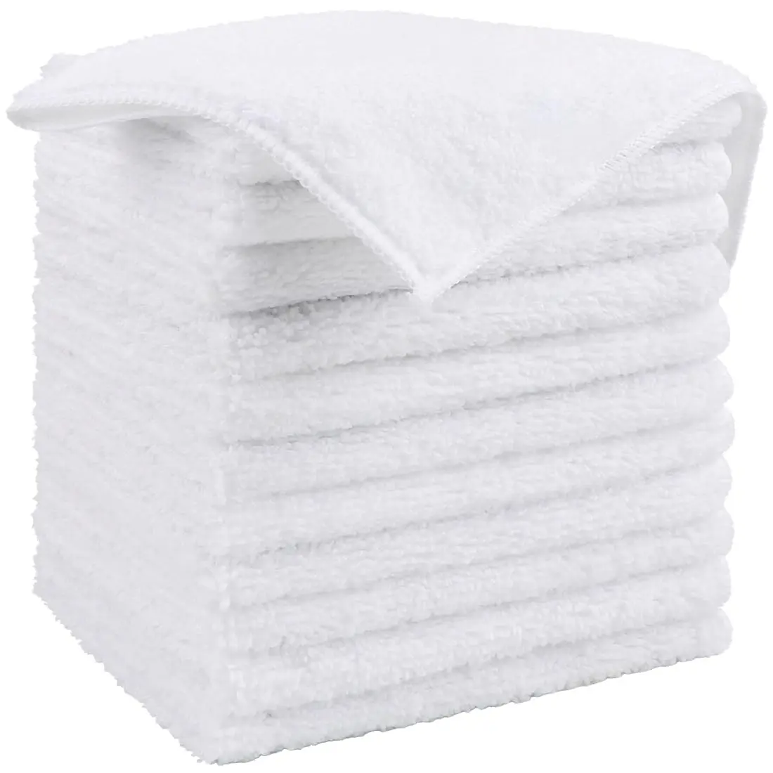 HOMEXCEL White Microfiber Cleaning Cloth 11.5"x 11.5" | Scratch-Free & Super Absorbent for Car & Home - main product image