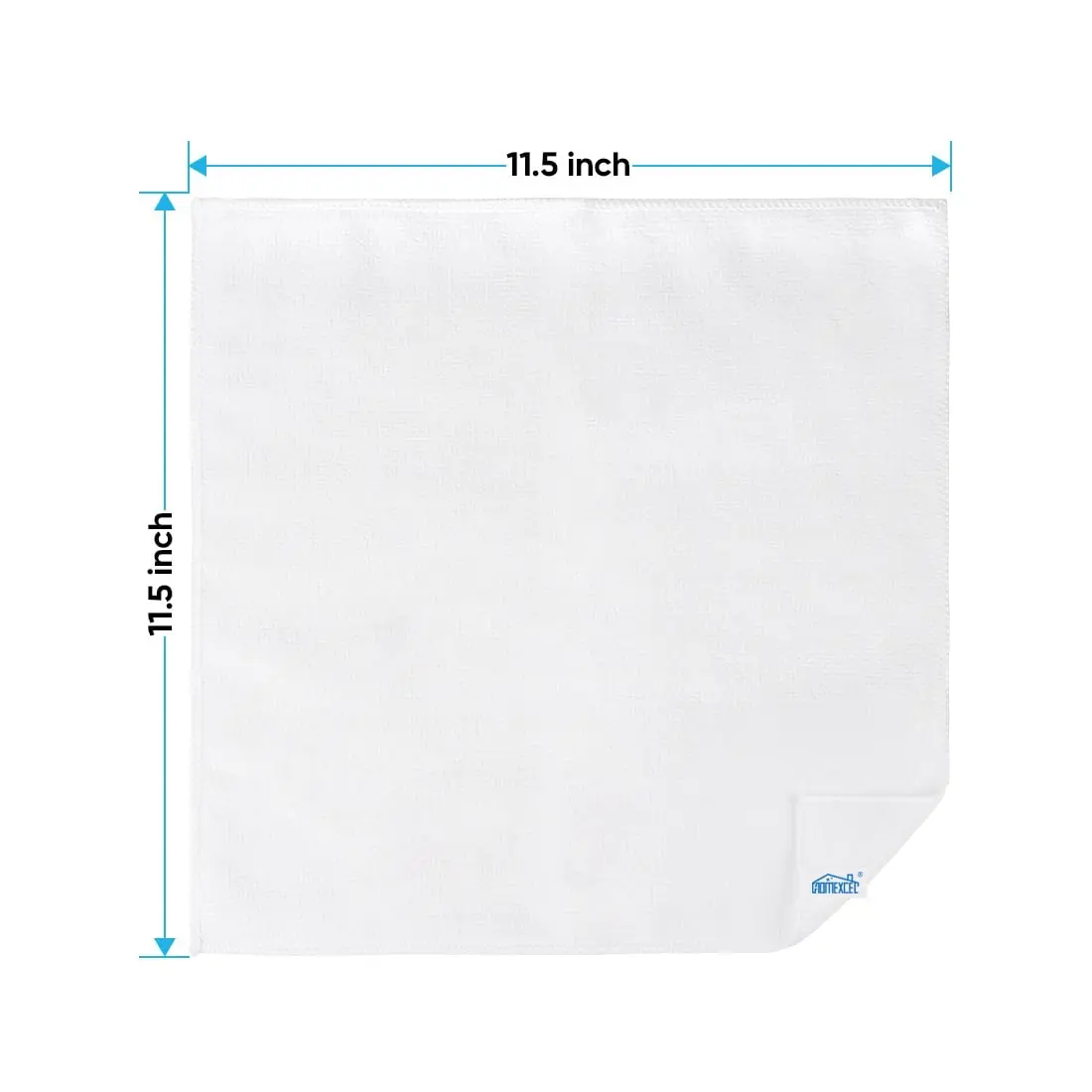 HOMEXCEL White Microfiber Cleaning Cloth 11.5"x 11.5" | Scratch-Free & Super Absorbent for Car & Home - view 7