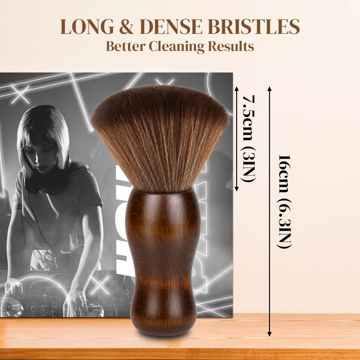 XQ XIAO QIAO Vinyl Record Cleaning Brush - Anti Static Dust Wooden Vinyl Cleaner Brush for Record Player Accessories - view 5