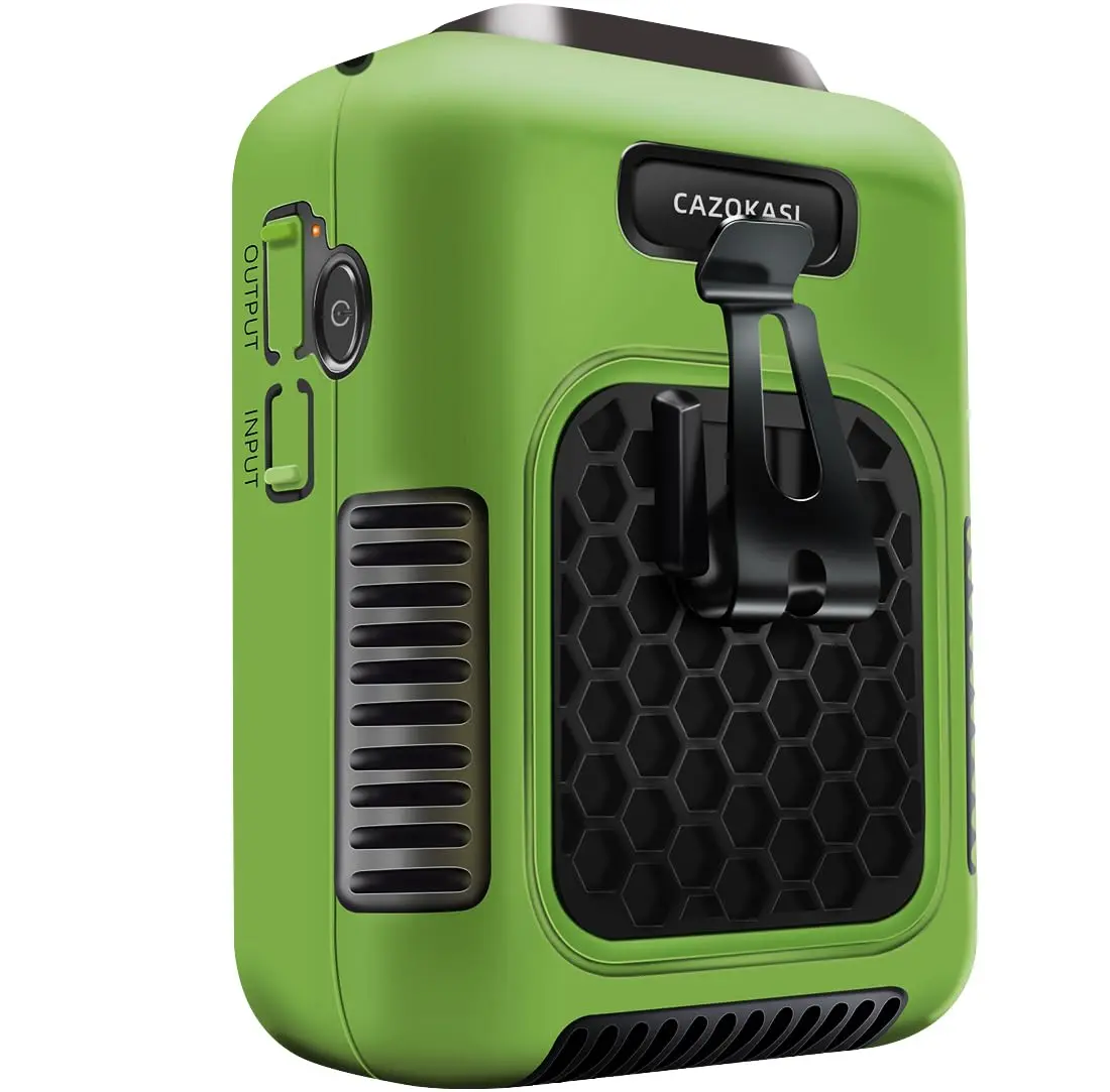 CAZOKASI Electric Fan Wearable Clip Portable Cooling 6000mAh | Heatstroke Prevention, Quiet & Long Battery Life - main product image