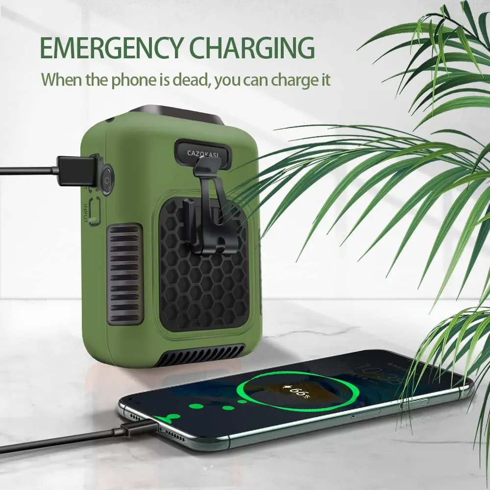 CAZOKASI Electric Fan Wearable Clip Portable Cooling 6000mAh | Heatstroke Prevention, Quiet & Long Battery Life - view 6