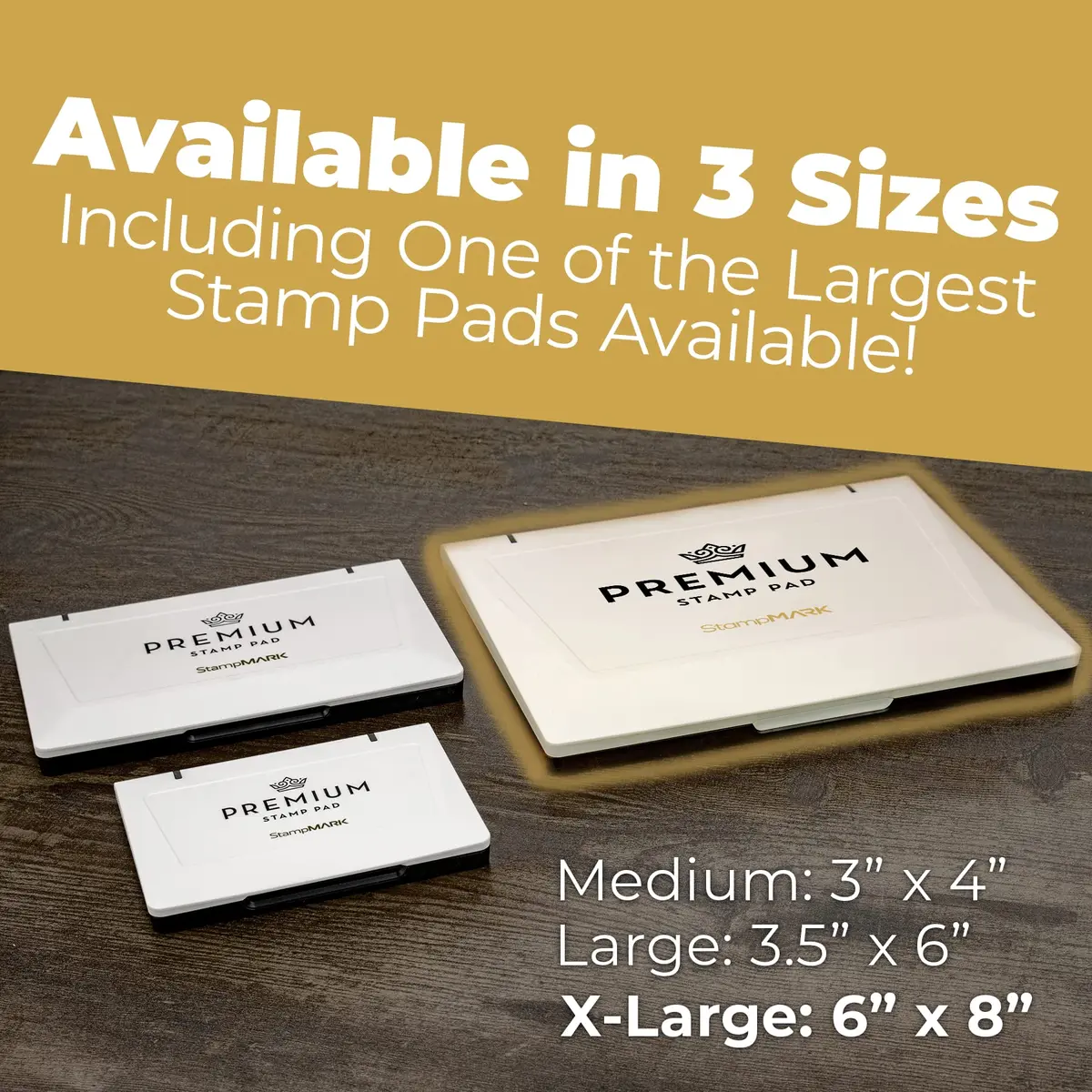StampMark Premium Extra Large Stamp Pad 148mm x 210mm (6" x 8") Crimson Red | Durable Case for Consistent Impressions - view 4