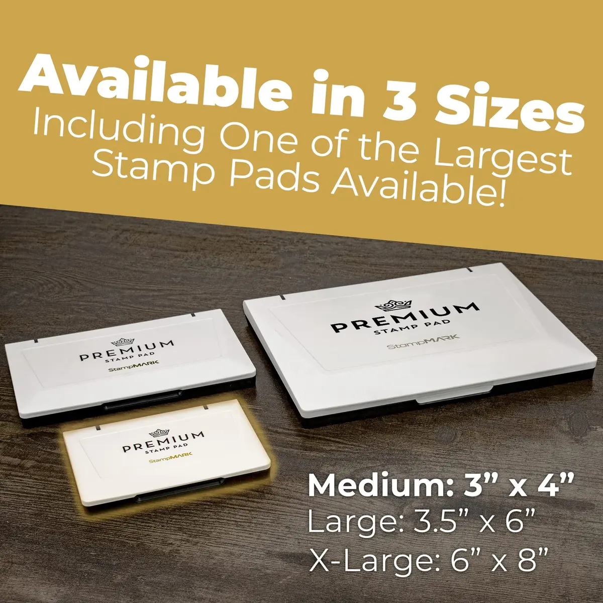 StampMark Premium Stamp Pad Medium Size 3" x 4" | 15 Ink Colors, Long-Lasting, Versatile for Office & Crafts - view 4
