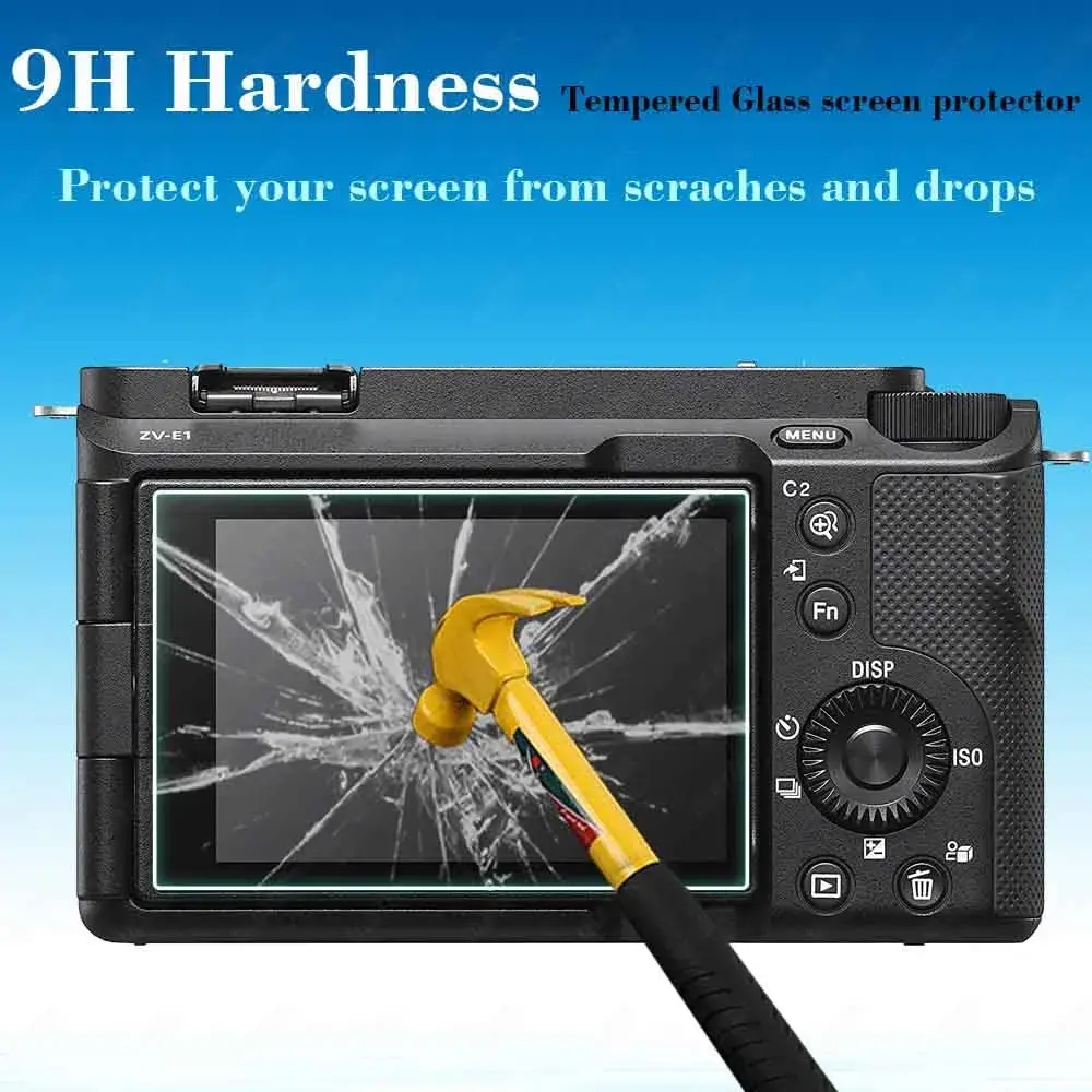 ULBTER Tempered Glass Screen Protector for Sony Alpha A7C II A6700 ZV-E1 Cameras & Hot Shoe Cover | 3+2 Pack, 0.3mm 9H Hardness - view 3