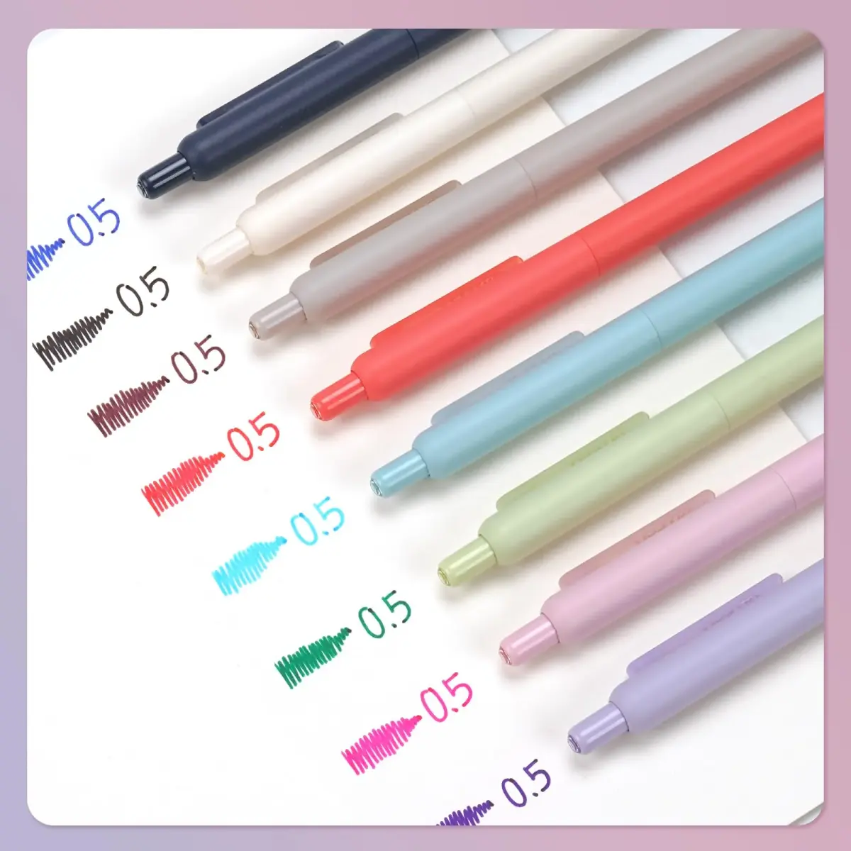 WRITECH Gel Pens Fine Point 0.5mm Multicolor Ink 8ct | Smooth Writing - view 2