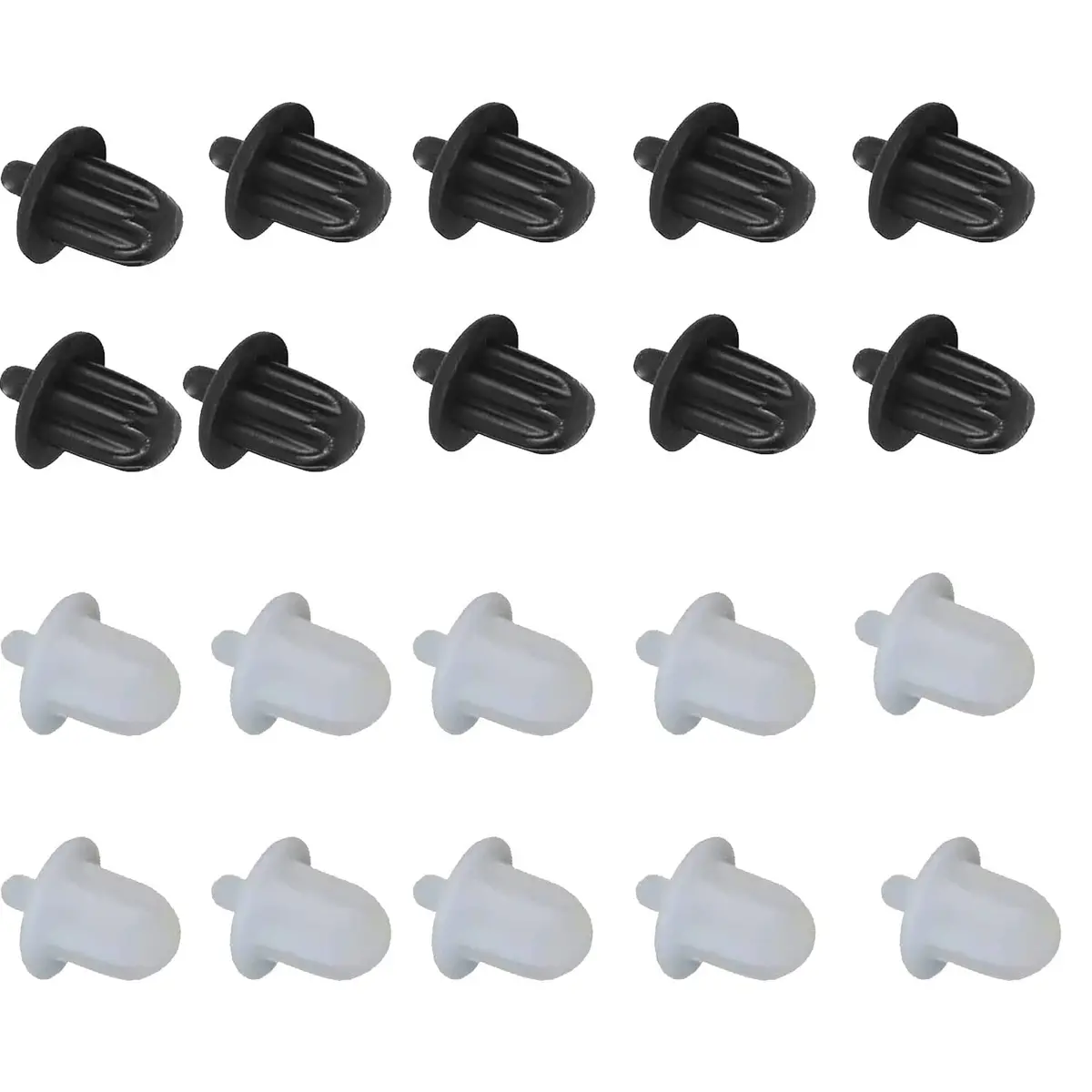 Sopepoyie 6.35mm Dust Cover | Silicone Anti Dust Plug for PC, AV Equipment & Microphone (14x10mm, Black+Transparent) - main product image
