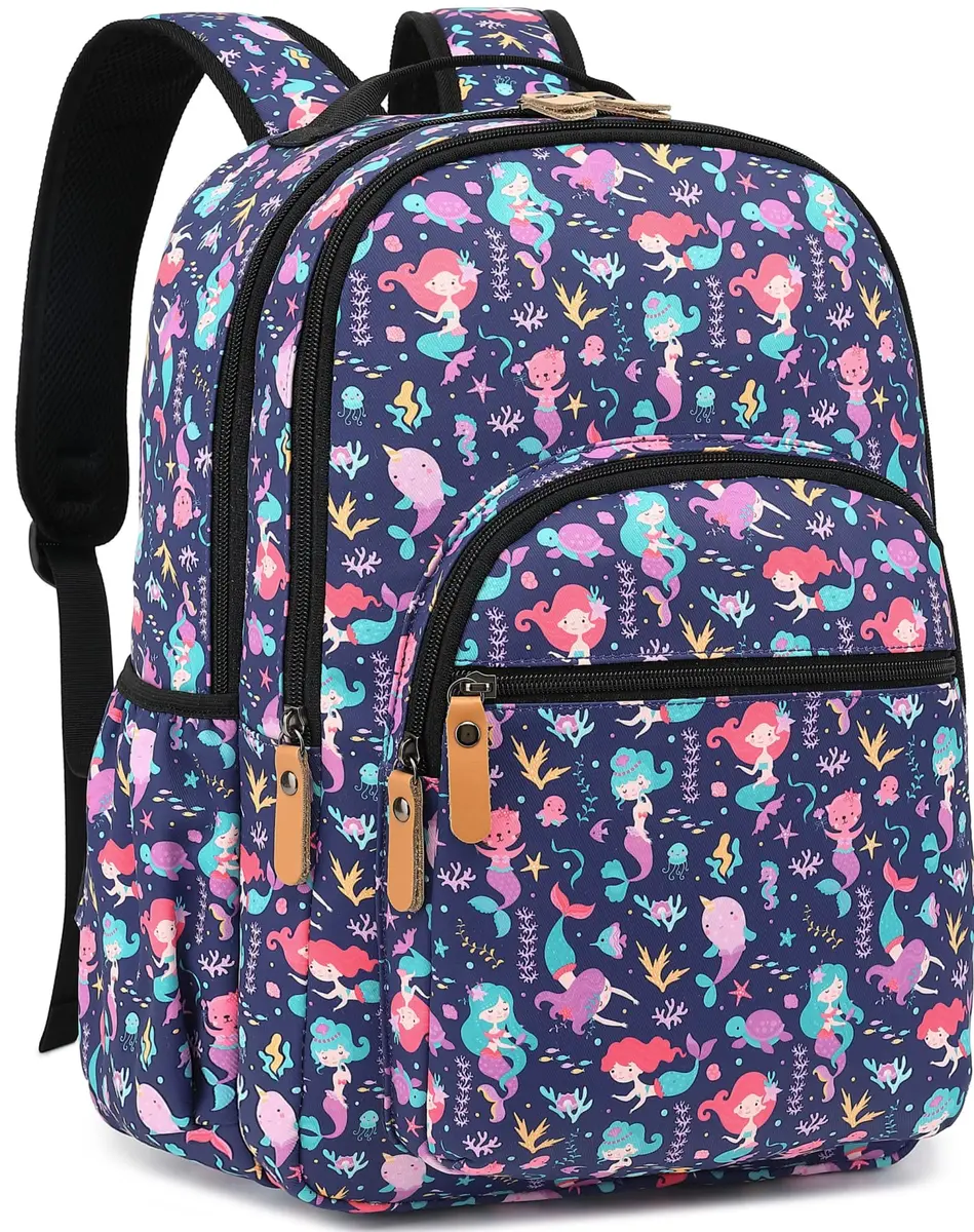 Leaper Comfortable Travel Backpack for Women - 17L (0.65kg) | Vintage Mermaid Print Daypack - main product image