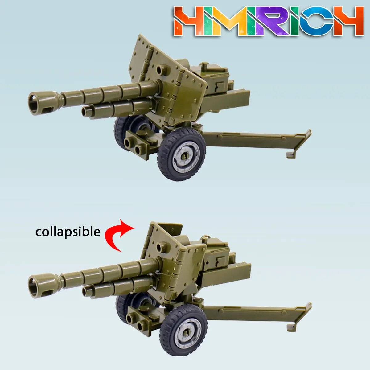 HIMIRICH Weapons Pack Military Toy Set Building Blocks 1 PC-Howitzer | Army Equipment Gear Kit for Kids - view 3