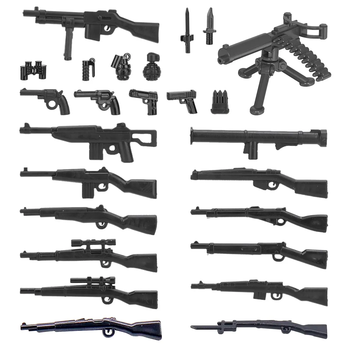 HIMIRICH Military Weapons Pack Building Blocks Model Set 25 PCS (13.0 cm x 6.7 cm x 1.9 cm) | ASTM-Tested Non-Toxic Toy - main product image