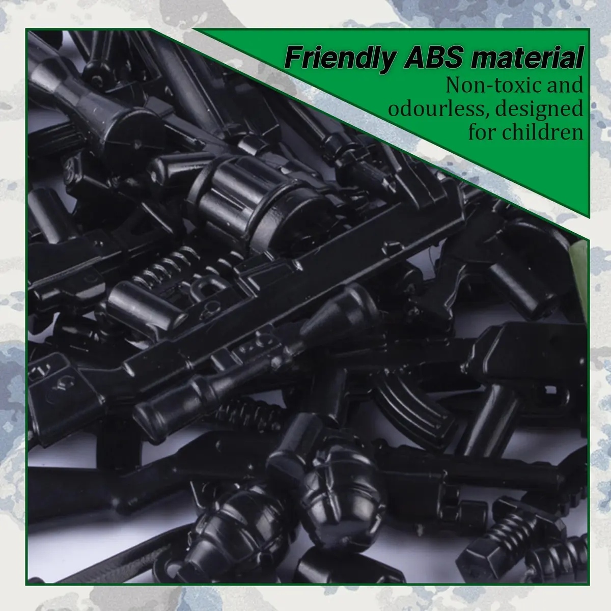 HIMIRICH Military Weapons Pack Building Blocks Model Set 25 PCS (13.0 cm x 6.7 cm x 1.9 cm) | ASTM-Tested Non-Toxic Toy - view 5