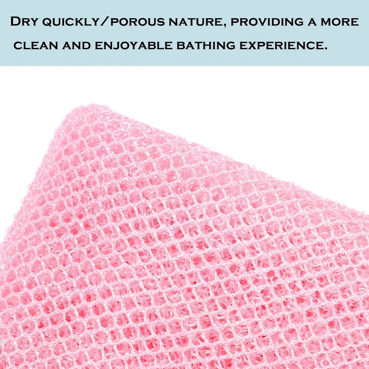 JASSINS African Net Sponge 80cm (31.5in) | 3-Pack Exfoliating Body Shower Scrubber - view 3