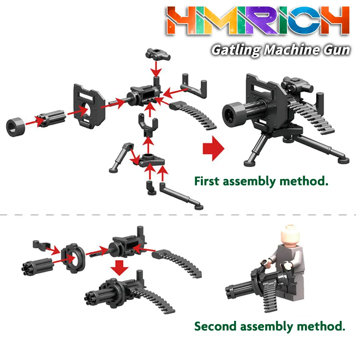 HIMIRICH Weapons Pack Military Toy Set Building Blocks 22 Pcs | Army Equipment & Accessories for Kids - view 5