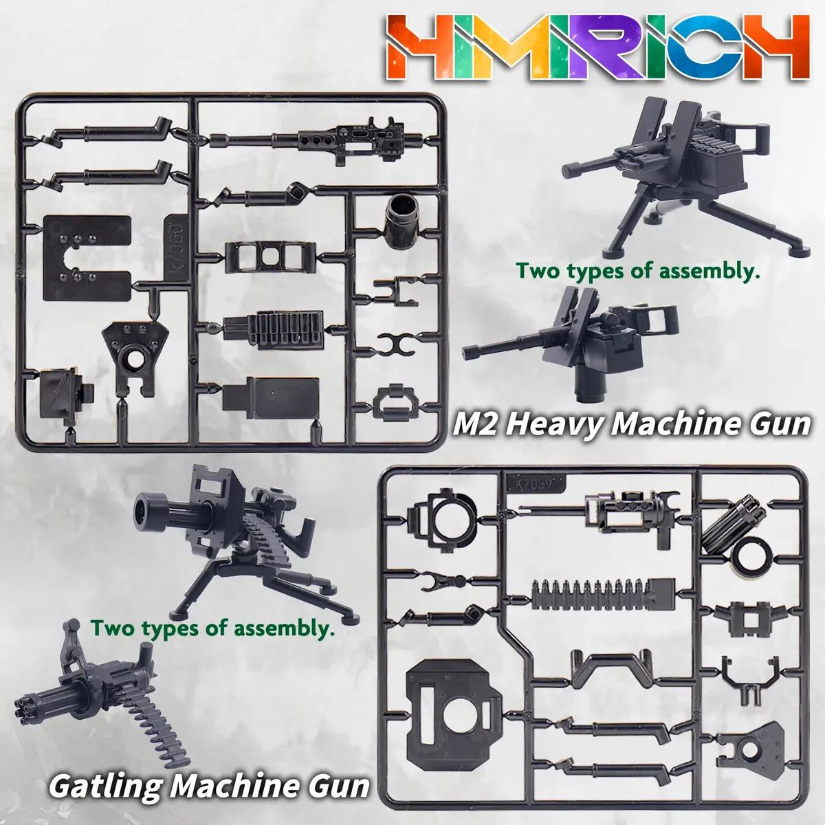 HIMIRICH Weapons Pack Military Toy Set Building Blocks 22 Pcs | Army Equipment & Accessories for Kids - view 2