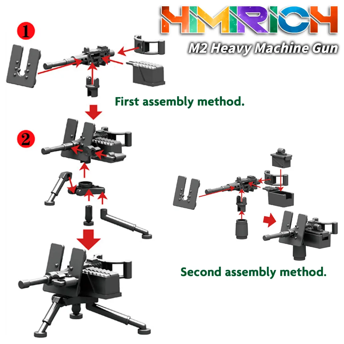 HIMIRICH Weapons Pack Military Toy Set Building Blocks 22 Pcs | Army Equipment & Accessories for Kids - view 4