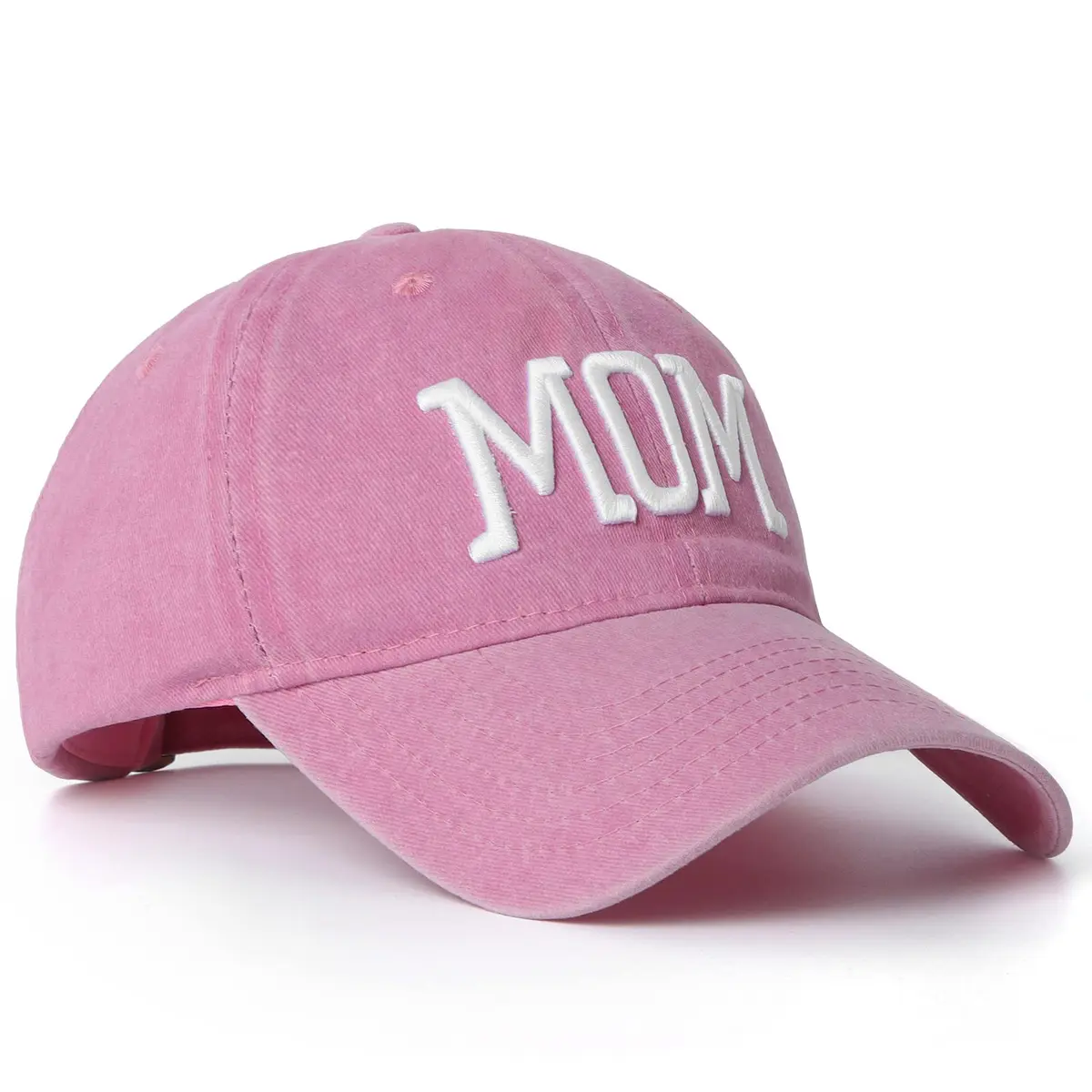 Aeonda Mom and Dad Hats Set of 2 Washed Cotton 3D Embroidered Baseball Caps | Adjustable Buckle Closure - view 7