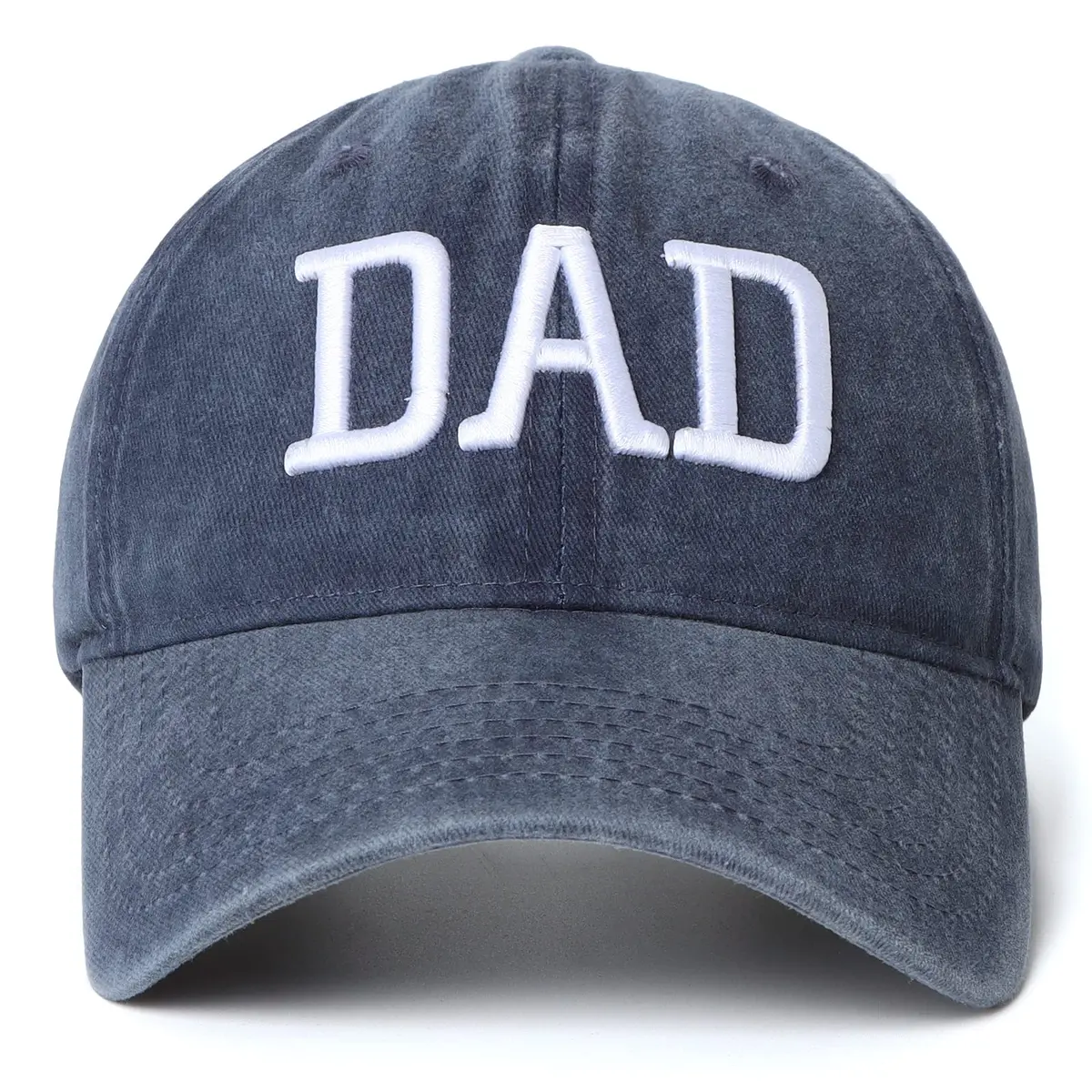 Aeonda Mom and Dad Hats Set of 2 Washed Cotton 3D Embroidered Baseball Caps | Adjustable Buckle Closure - view 4