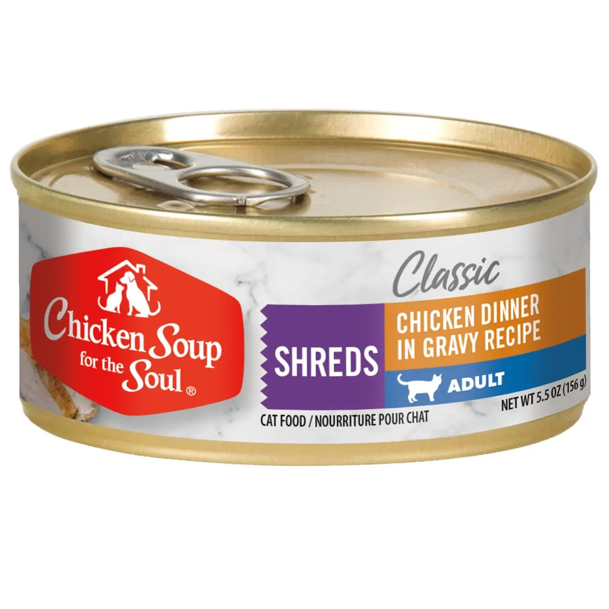 Chicken Soup for The Soul All Natural Premium Adult Wet Cat Food, 5.5oz (Pack of 24) | Real Meat First Ingredient - main product image