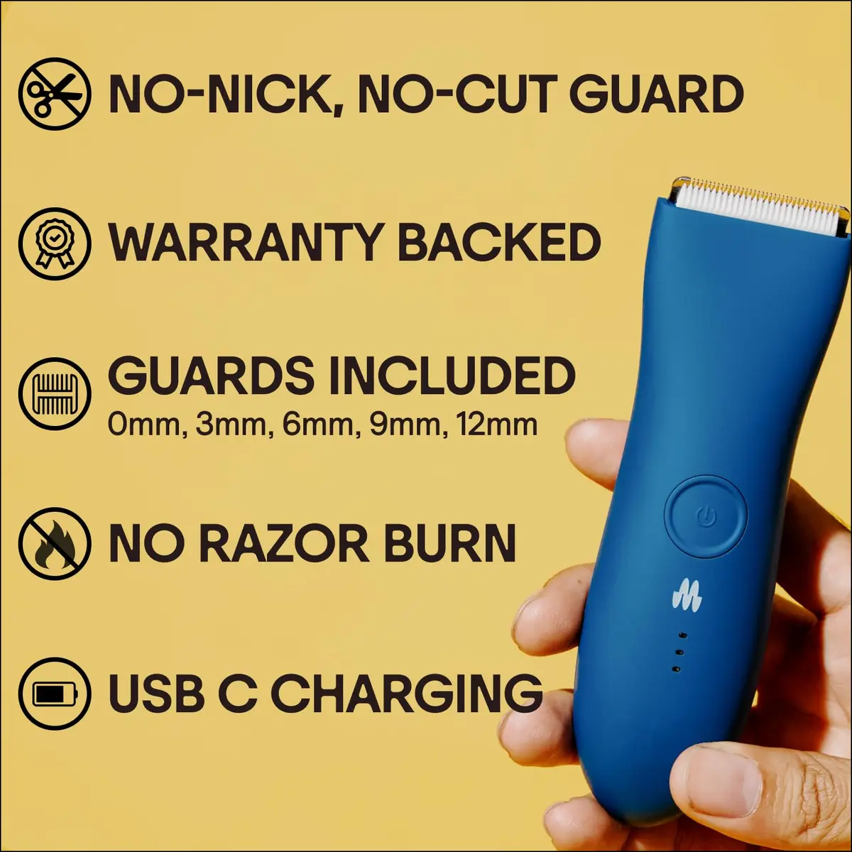 MERIDIAN The Trimmer Premium Body Hair Trimmer for Men & Women Ocean | Rechargeable Waterproof Electric Shaver - view 2