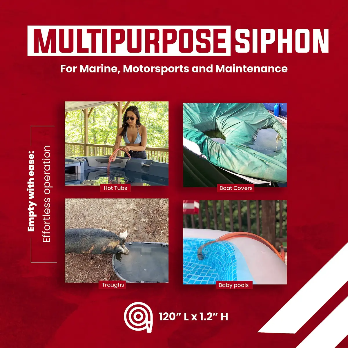 FlowPro Self-Priming Shaker Siphon Hose 1” x 10’ | Gas & Water Transfer Pump (100-120 chars) - view 5