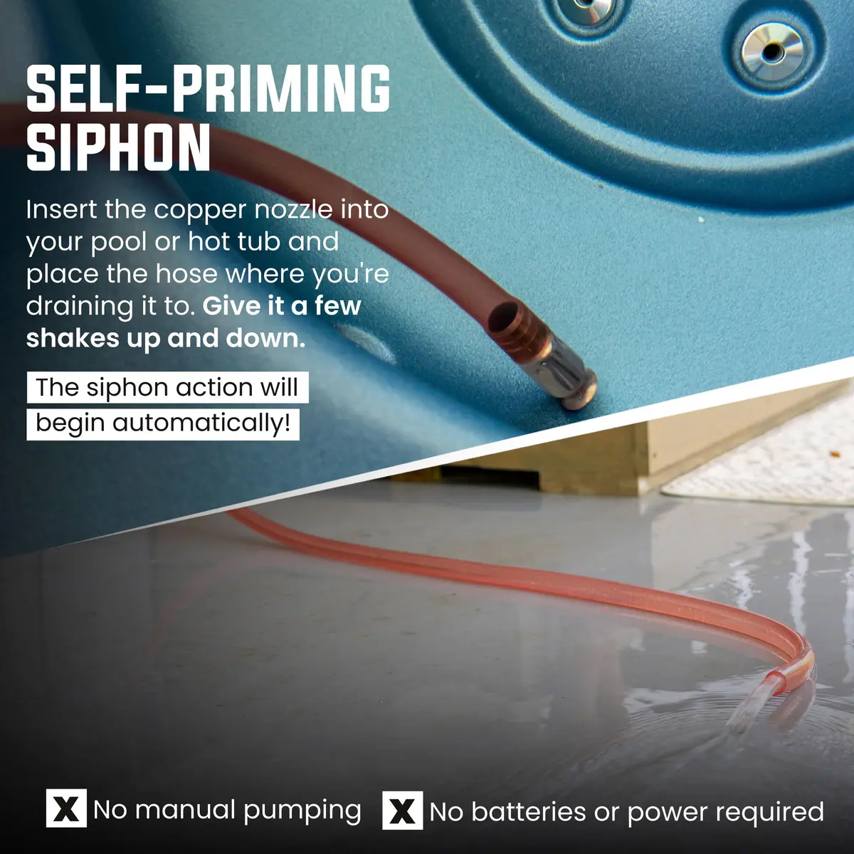 FlowPro Self-Priming Shaker Siphon Hose 1” x 10’ | Gas & Water Transfer Pump (100-120 chars) - view 3