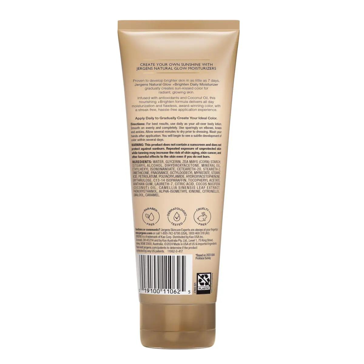 Jergens Natural Glow Self Tanner Body Lotion Medium to Deep Skin Tone 15 Fl Oz (7.5 Fl Oz Pack of 2) | Gradual Color Build - view 9