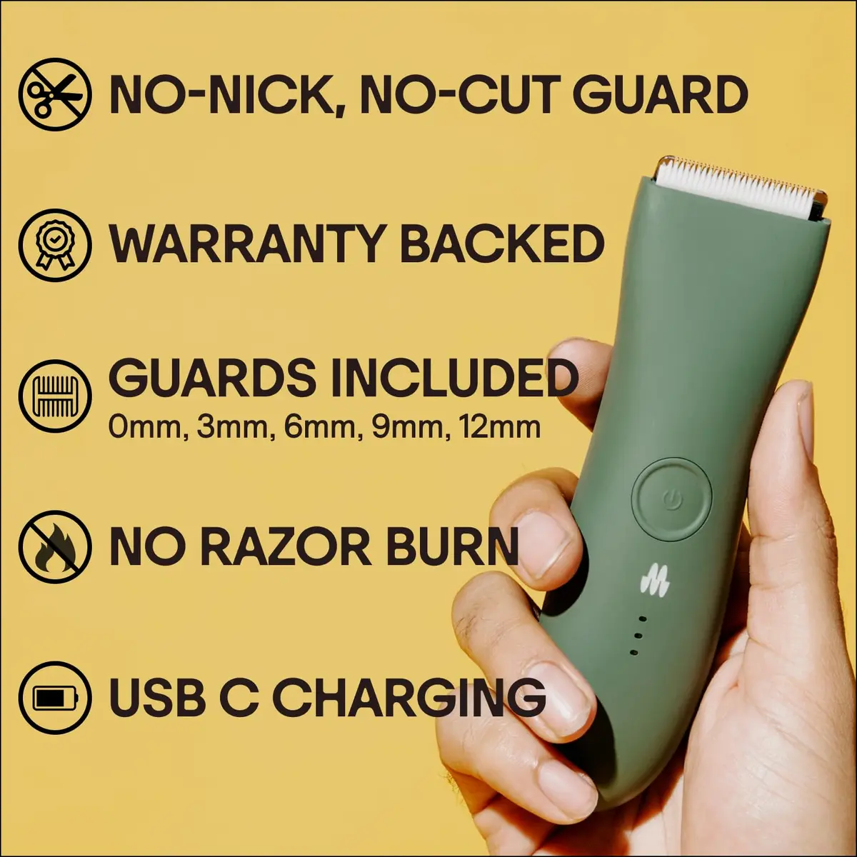 MERIDIAN The Trimmer Premium Body Hair Trimmer for Men & Women Sage | Rechargeable Waterproof Ceramic Blade - view 4