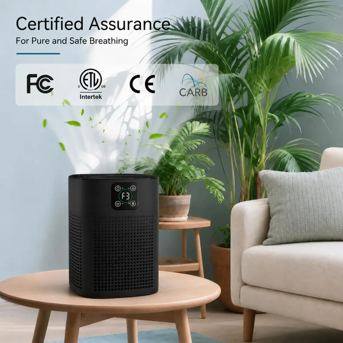 Honeyuan 2 Pack H13 HEPA Air Purifier with 360° Intake, 24dB Sleep Mode, 2190 sq ft Coverage | USA Import - view 6