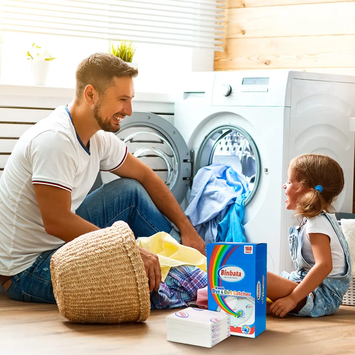 Binbata Color Grasper Laundry Sheets 160 Count | Dye Catcher Color Absorber for Mixed Loads - view 7